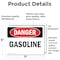 Signmission Gasoline Danger Sign, Vinyl Decal, 7in W x 5in L, 2PK OS-2PACK-DS-D-57-L-2399 - alternate 5